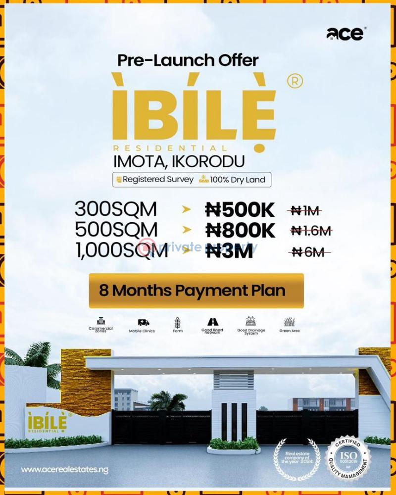 Ibile residential - 1 3 bedroom Residential Land For Sale Imota Ikorodu Lagos - 1