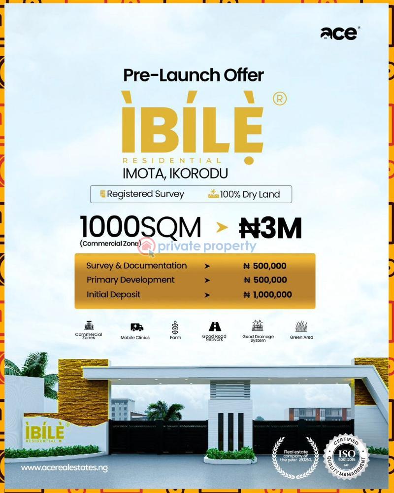 Ibile residential - 0 3 bedroom Residential Land For Sale Imota Ikorodu Lagos - 0