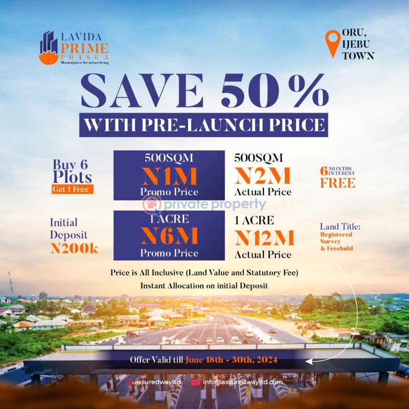 Mixed use Land For Sale Lavida Prime Estate Phase 3 Oru Ijebu Town Sagamu Ogun - 3