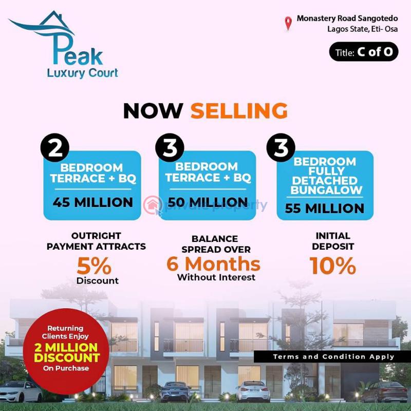Land For Sale Peak Luxury Court Estate Sangotedo Ajah Lagos - 1