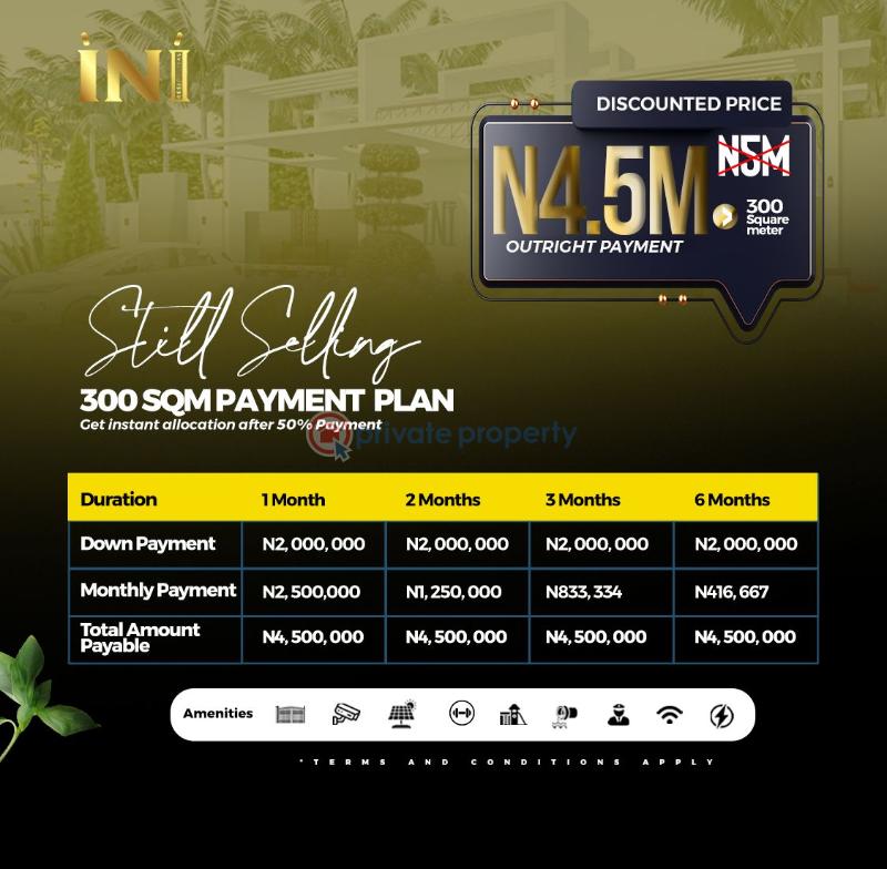 Land For Sale Ini Residential Is An Eco Friendly Estate That Aims To Maintain The Biological Features Of The Environment Through A Mixture Of Eco Friendly Practices, Flexible Payment Plans Available Up To 6months With Zero (0) Interest Free Epe Lagos - 1