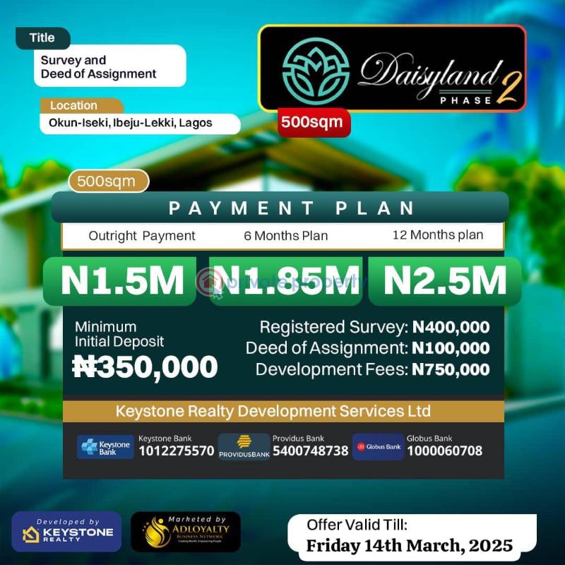 Invest in daisyland buy 6 and get 1 plot free - 3 Residential Land For Sale Okun Iseki Ibeju-Lekki Lagos - 3