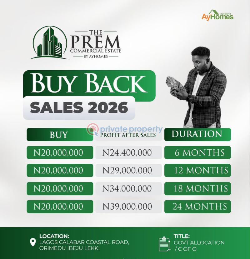 Commercial Land For Sale Lagos Calabar Coastal Road, Orimedu, Ibeju Lekki Ibeju-Lekki Lagos