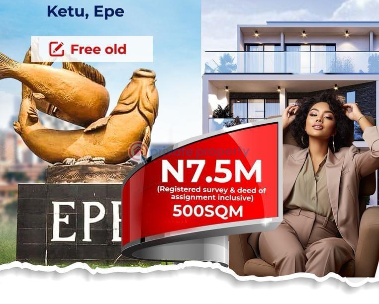 Residential Land For Sale Lagos State Food & Logistics Hub , Ketu Expressway, Epe Resort & Spa , Yaba Technology Epe Campus, Alaro City, Proposed International Airport Corridor Epe Lagos