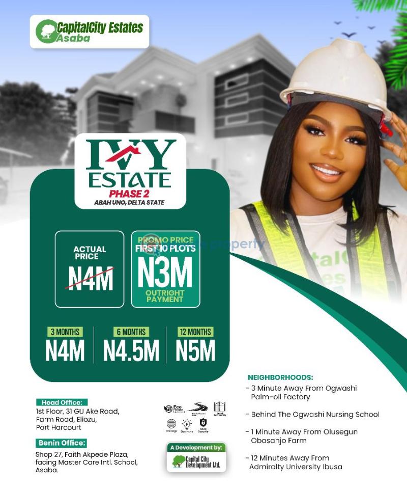 Residential Land For Sale Ivy Estate Abah Uno Asaba Delta