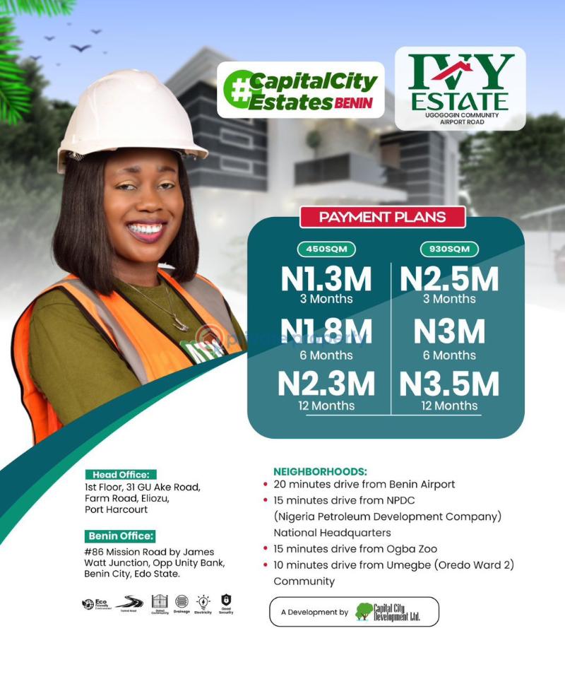 Residential Land For Sale Ivy Estate Benin City Benin Edo