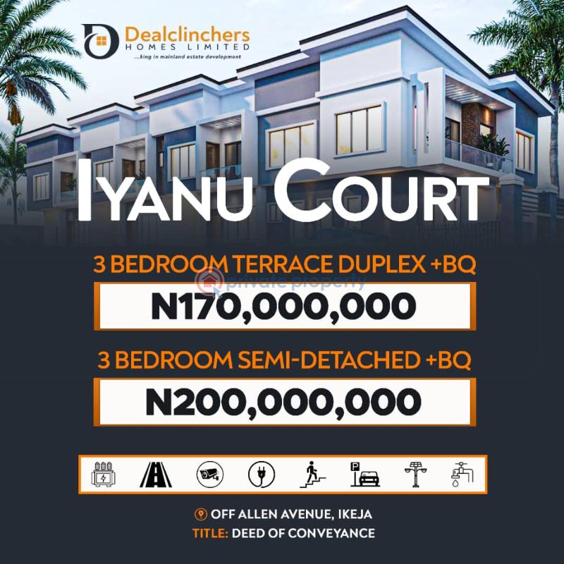 3 bedroom Semi detached Duplex For Sale Allen Avenue Ikeja Lagos