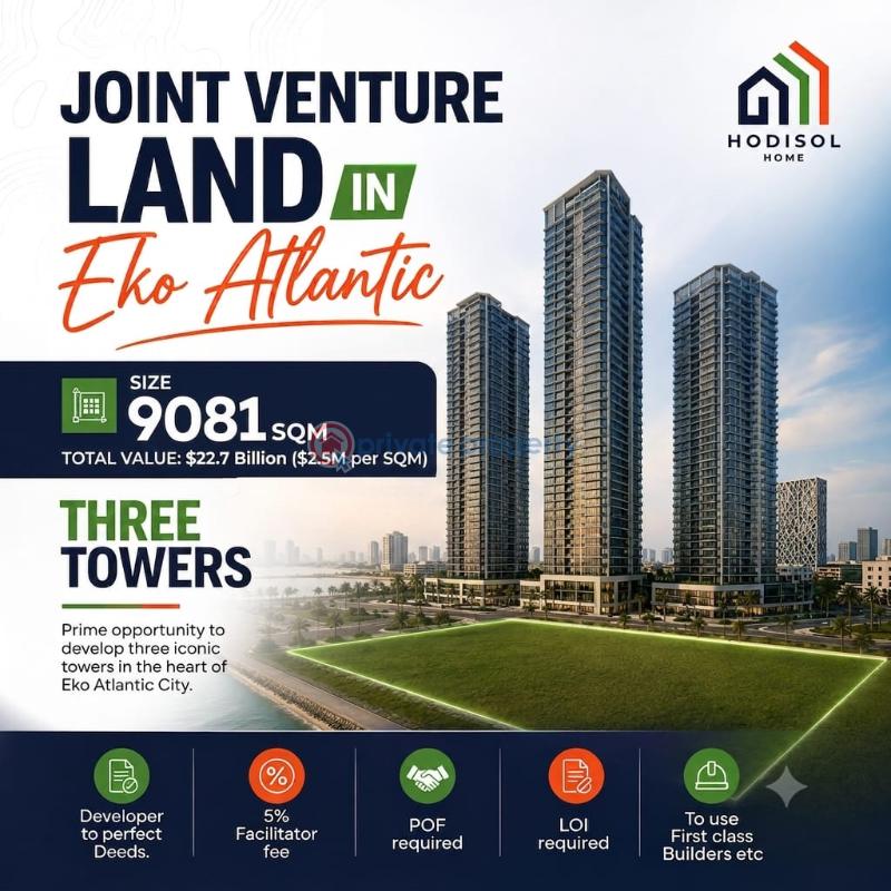 Joint Venture Land For Sale Eko Atlantic Victoria Island Lagos