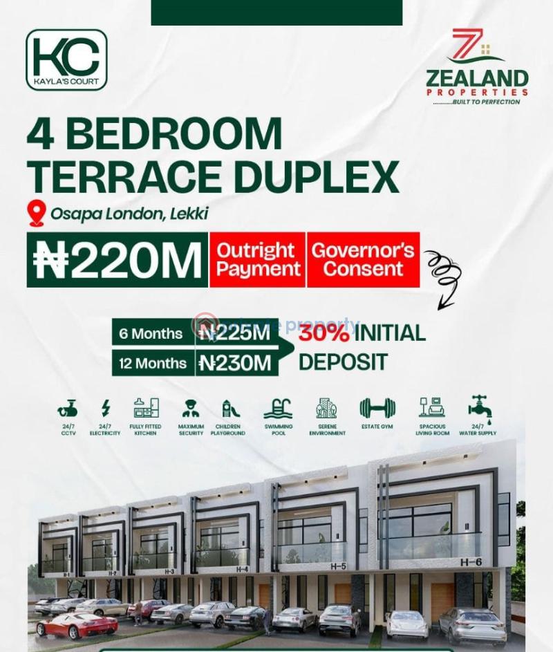 4 bedroom Semi detached Duplex For Sale . Osapa Lekki Lagos - 1