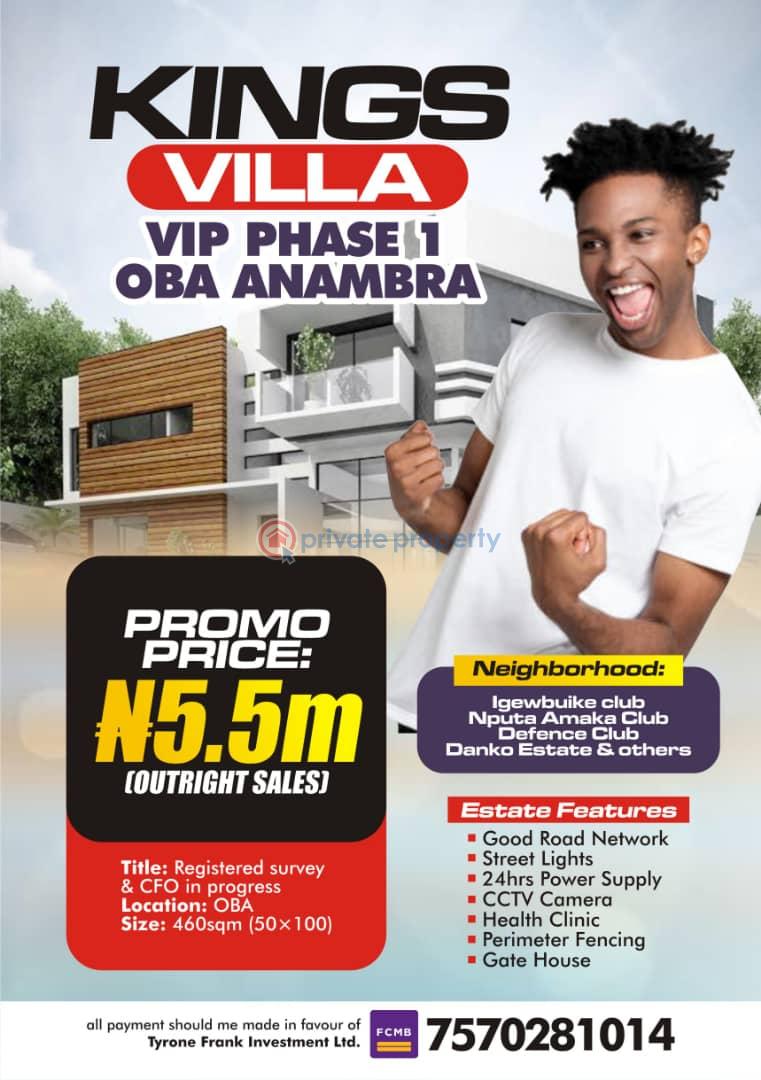 For sale Land Oba Anambra Area (PID 3PAFKQ) Private Property Nigeria