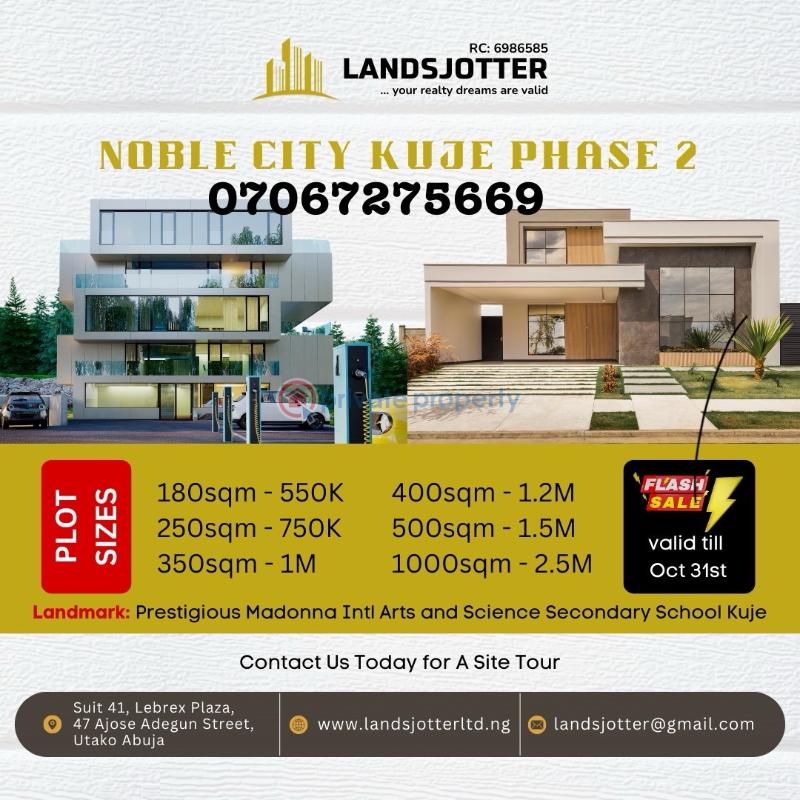 3 bedroom Residential Land For Sale After Nnpc Kuje Abuja Phase 4 