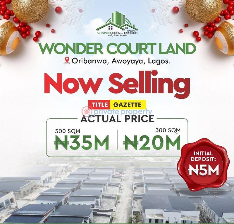Residential Land For Sale Wonder Court Estate Oribanwa Awoyaya Ajah Lagos - 0