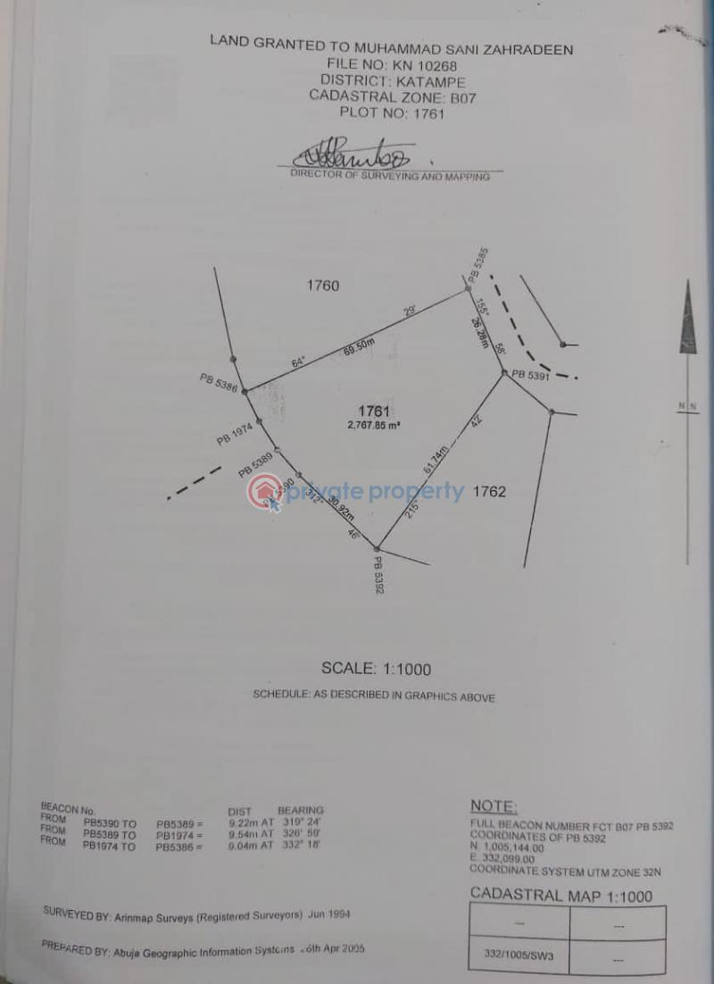 Residential Land For Sale Katampe Ext. Abuja Phase 2  - 1