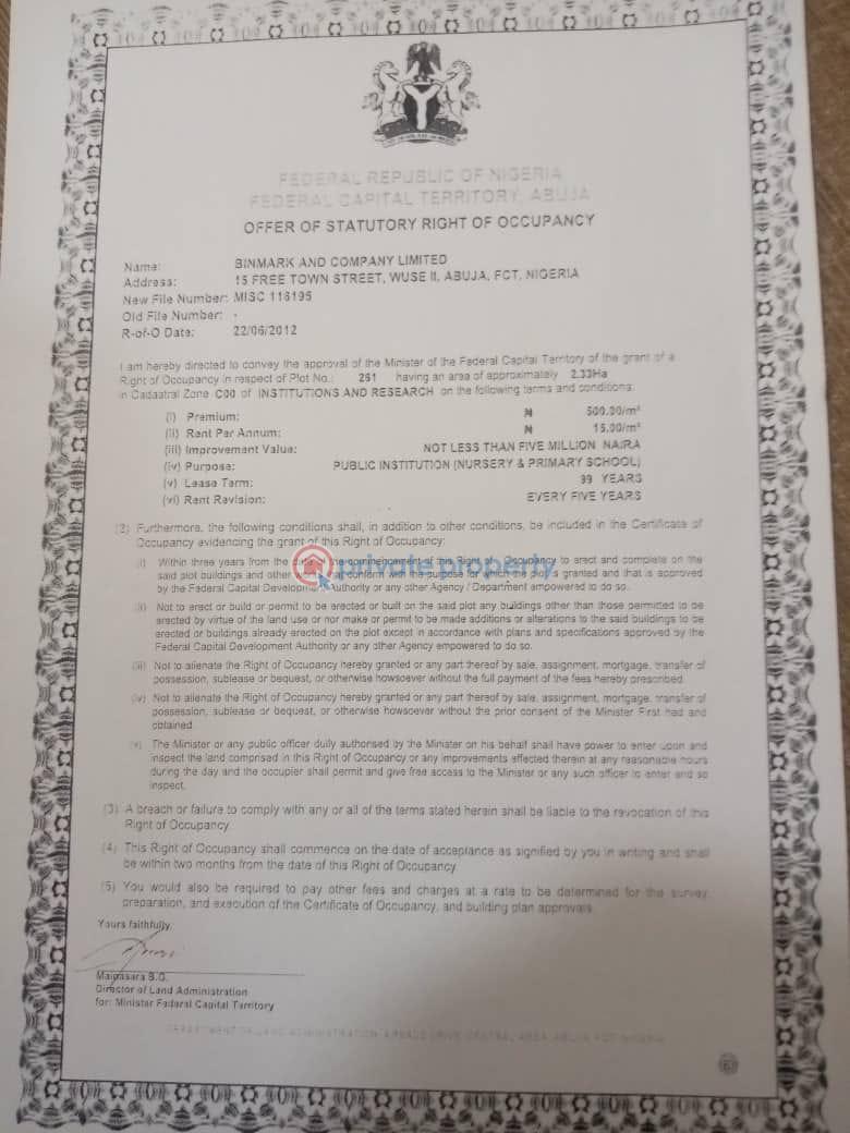 Commercial Property For Sale Wuse Abuja Phase 1 