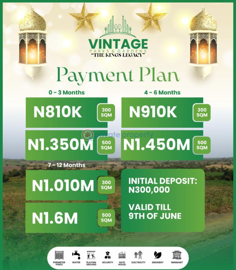 Residential Land For Sale Vintage Parks & Gardens Facing The Moniya Iseyin Road Moniya Ibadan Oyo - 1