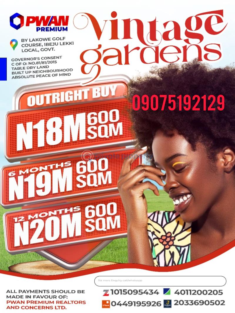 Land For Sale Lakowe Golf Course Ibeju-Lekki Lagos