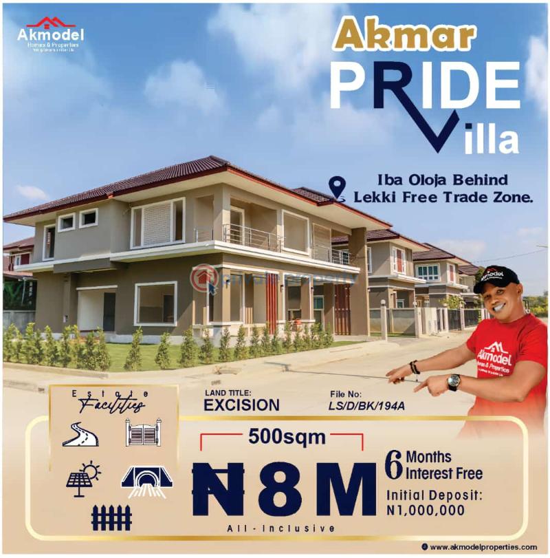 Residential Land For Sale Akmar Pride Villa Estate Free Trade Zone Ibeju-Lekki Lagos - 2