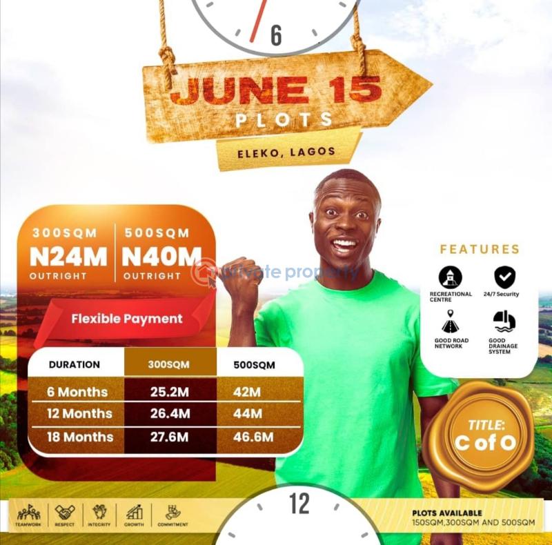 Mixed use Land For Sale Lagos, June 15 Estate Eleko Ibeju-Lekki Lagos - 0