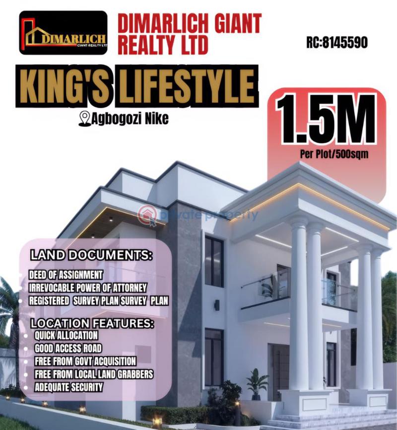 Land For Sale Agbogozi Nike Enugu Area 