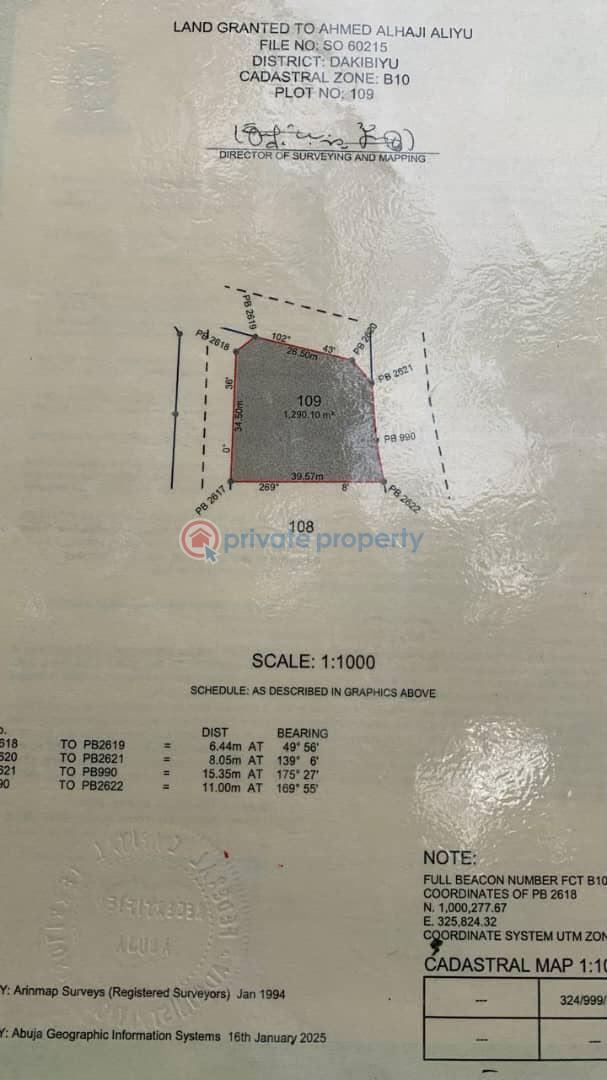 Residential Land For Sale Dakibiyu / Abuja Dakibiyu Abuja Phase 2 