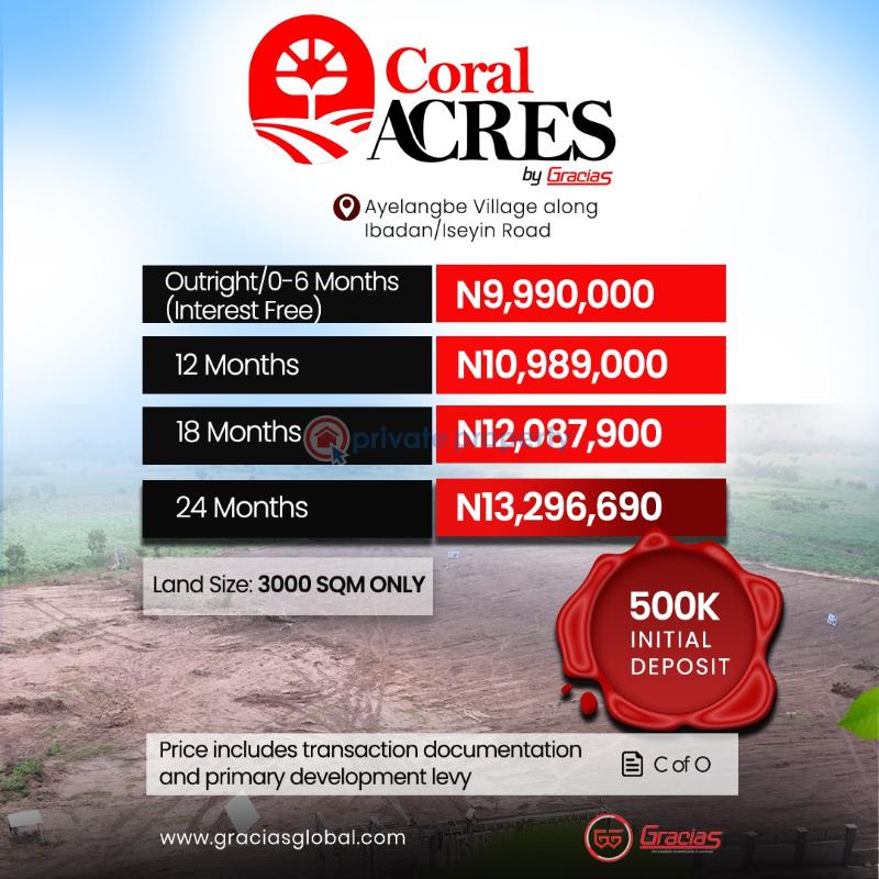 Residential Land For Sale Coral Acres Ijaiye Ayelangbe Ibadan Ibadan Oyo - 1