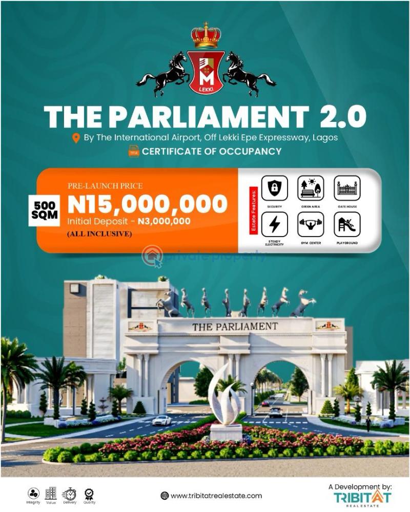Land for sale adjacent lekki international airport - 1 Residential Land For Sale The Parliament 2.0 Adjacent Lekki International Airport Ibeju-Lekki Lagos - 1