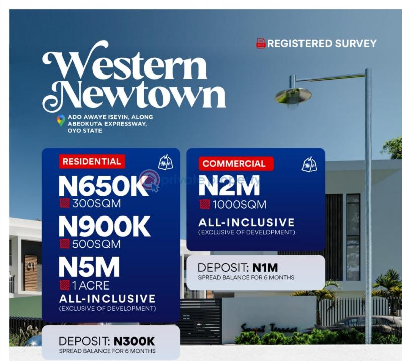 Commercial Land For Sale Western New Town Estate Selling With Promo Price 200% Roi Ibadan Oyo