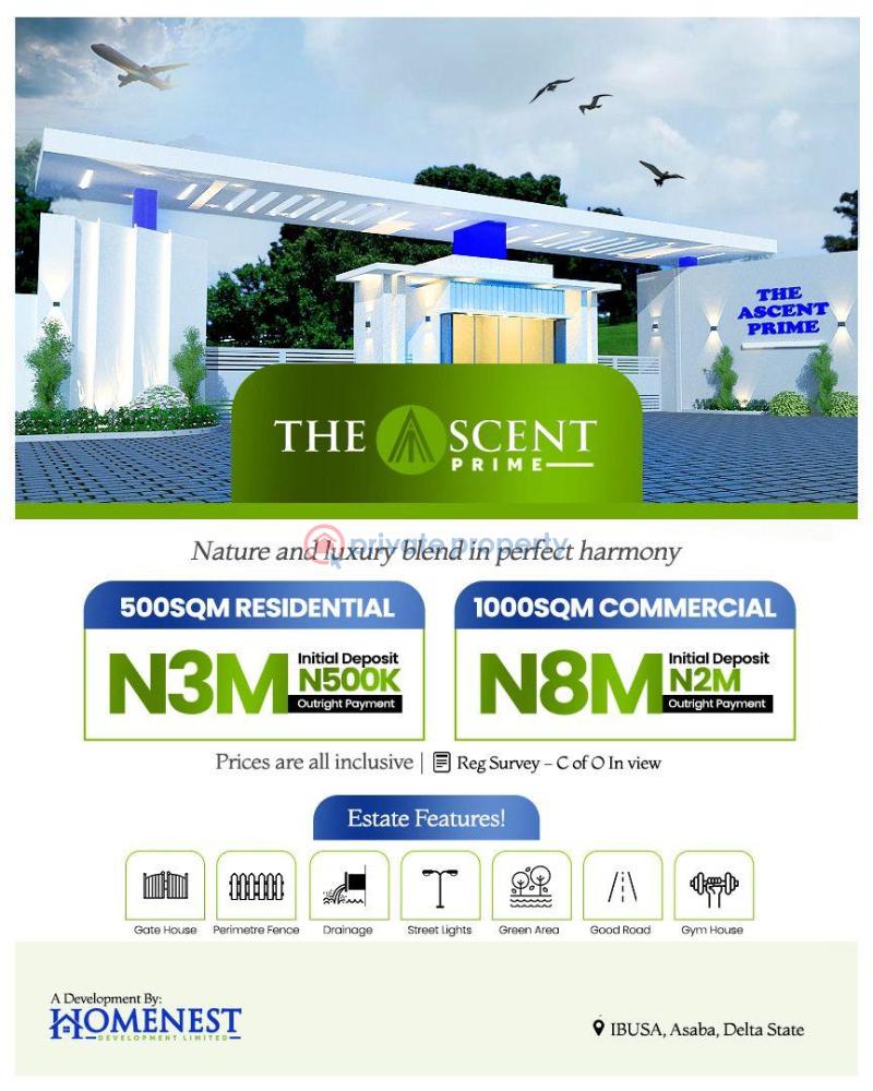 Mixed use Land For Sale Close To Admiralty University Ibusa Asaba Asaba Delta