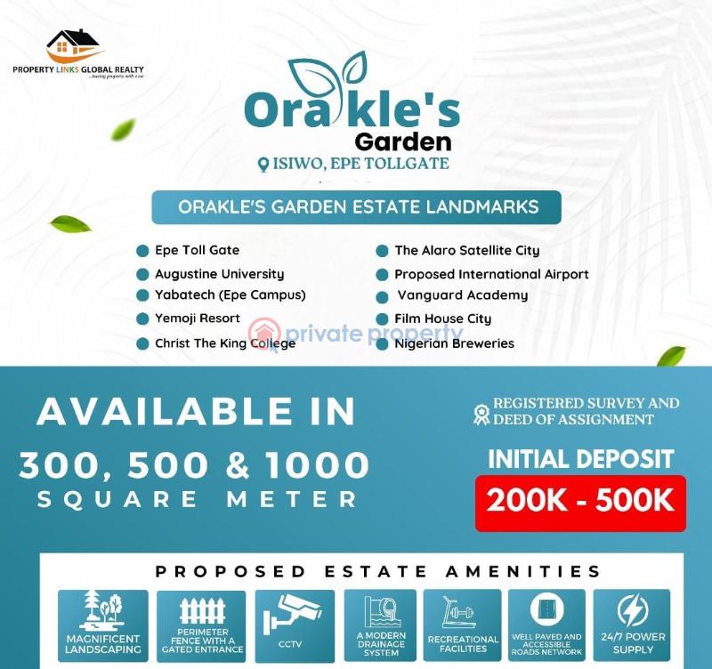 Residential Land For Sale Orakle's Garden Isiwo, Epe/ijebu Ode Express Way Epe Lagos - 1
