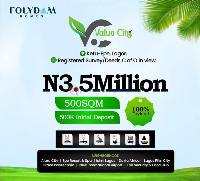 Mixed use Land For Sale Value City Estate Marketed By Property Links Global Epe Lagos