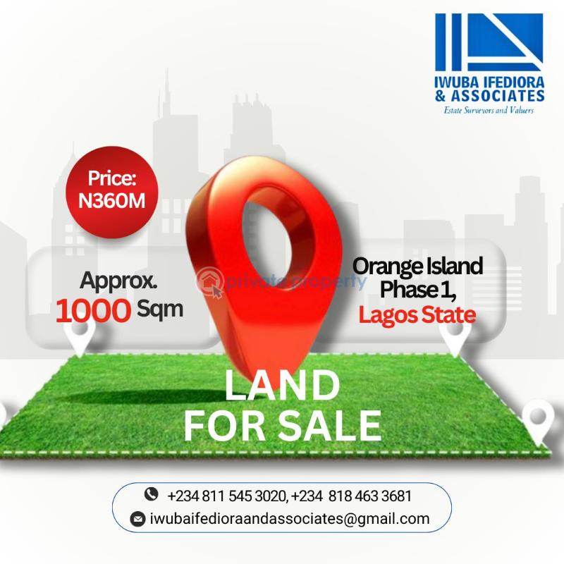 Land For Sale Plot 3 Block 1e, Orange Island Phase 1, Lagos Lekki Phase 1 Lagos