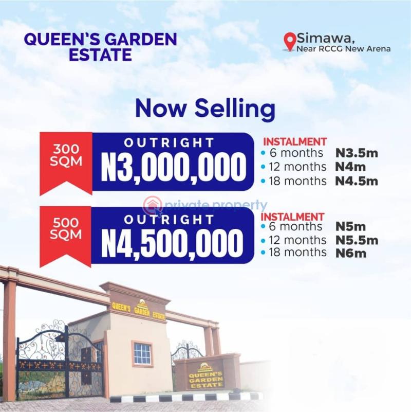 Residential Land For Sale Rccg New Auditorium Estate 14. Simawa Lagos Extension Ogun