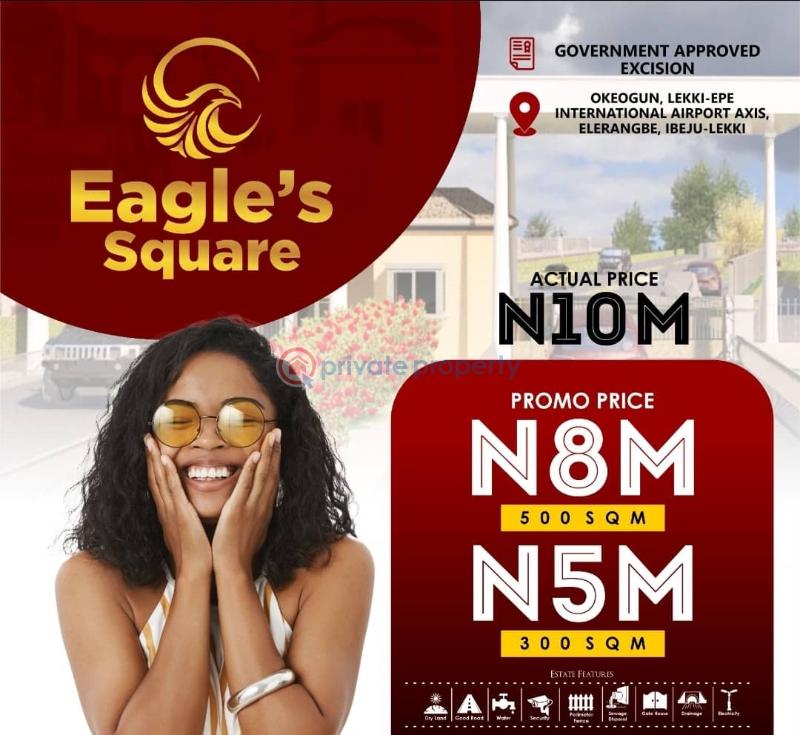 Land For Sale Eagle's Square Okeogun Elerangbe Ibeju-Lekki Lagos - 0