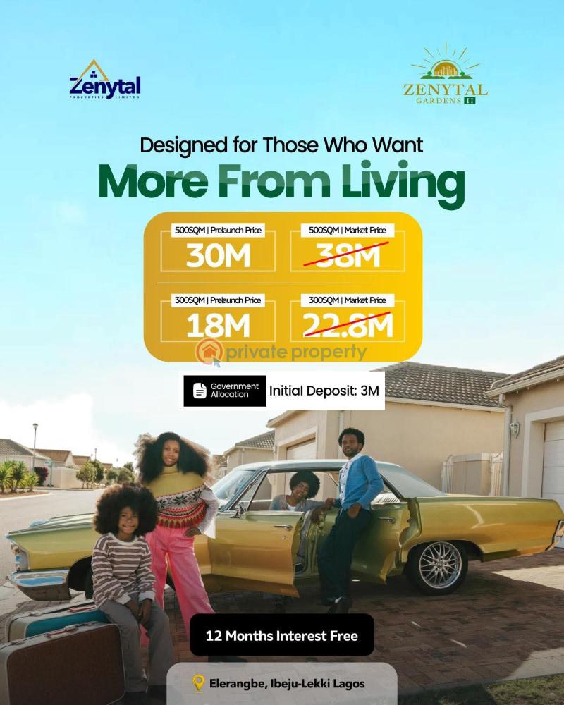 Residential Land For Sale Zenytal Gardens Ii Estate Beside Lekki Avana Phase Ii Eleran Igbe Ibeju-Lekki Lagos - 0