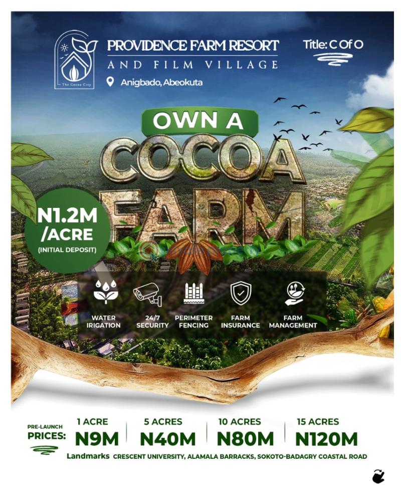 Commercial Land For Sale Providence Farm Resort And Film Village Anigbado Abeokuta Ogun State Abeokuta Ogun - 0