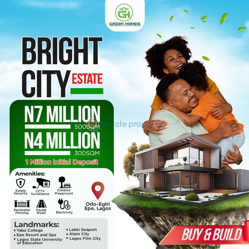 For sale Residential Land Bright City Estate Odo Egiri Close To Epe