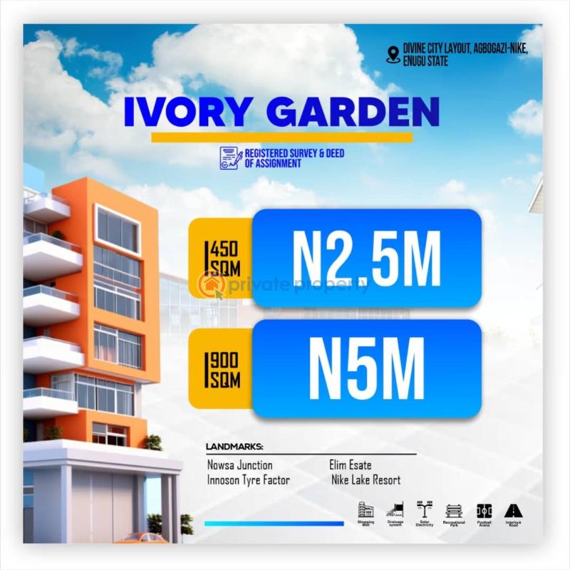Residential Land For Sale Ivory Garden Estate Agbogazi Enugu Area 