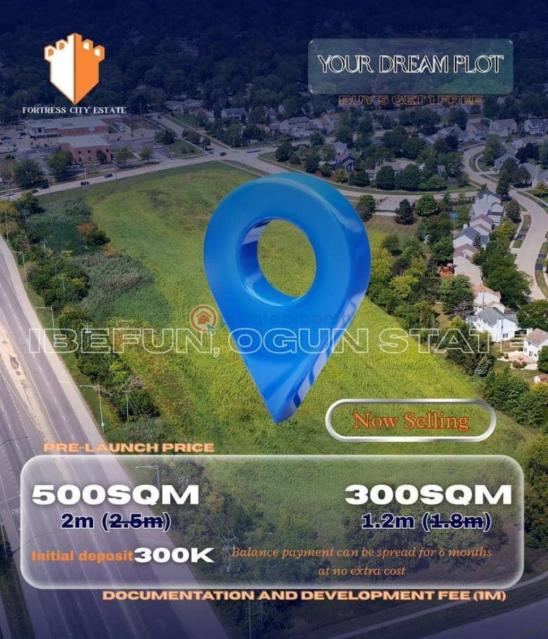 Residential Land For Sale Fortress City Estate, Ibefun Ogun area  - 1