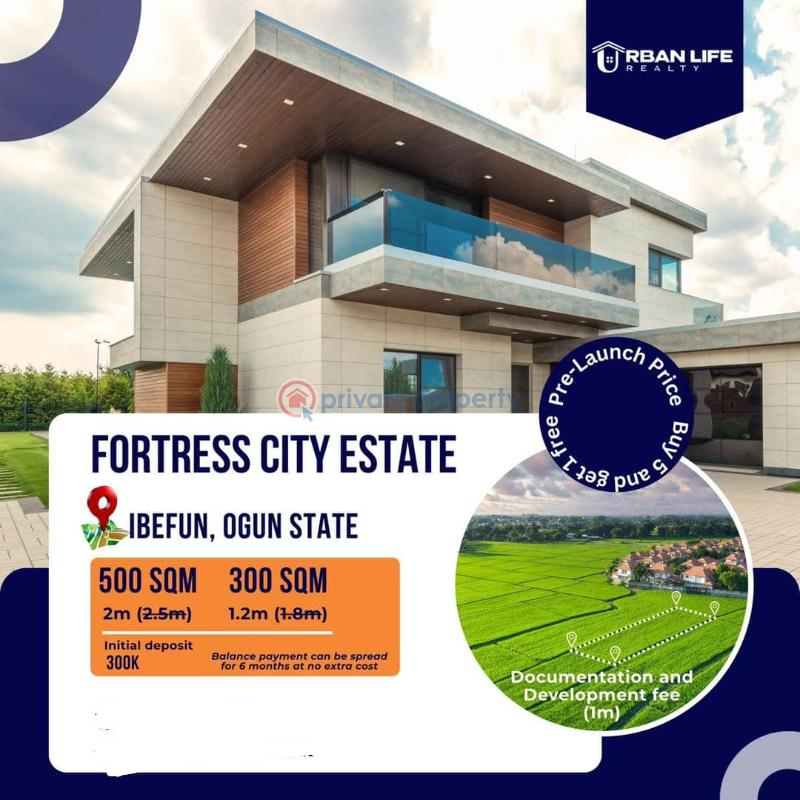 Residential Land For Sale Fortress City Estate, Ibefun Ogun area  - 0