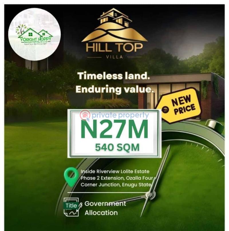 Mixed use Land For Sale Hilltop Villa In Ozalla, 4corner Junction Located Inside Riverview Lolite Estate Phase 2 Extension In Enugu State Very Close To Some Important Landmarks; ✅2 Minutes Drive From St Paul's Catholic Church, Ozalla Nkanu Enugu - 6