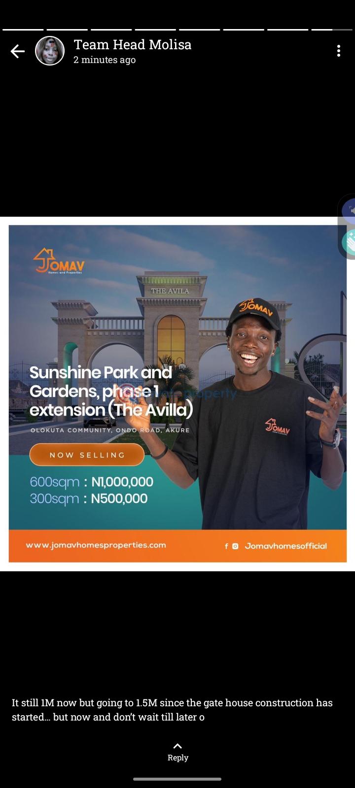 For sale Land Olokuta Community, The Avilla Estate Ondo Road, Akure