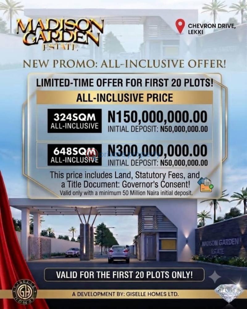 Residential Land For Sale Madison Gardens Estate Chevron Lekki Chevron Drive Lekki Lagos - 0