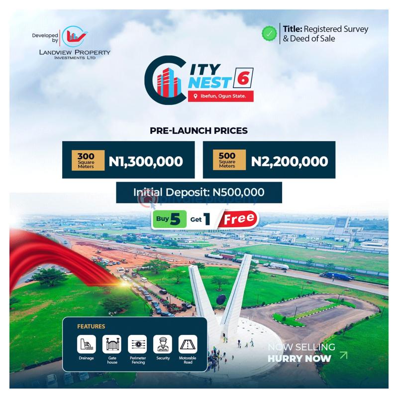 Residential Land For Sale City Nest Phase 6 Estate Ibefun Ogun State Offers Buy 5plots And Get 1 Plot Free Epe Lagos - 0