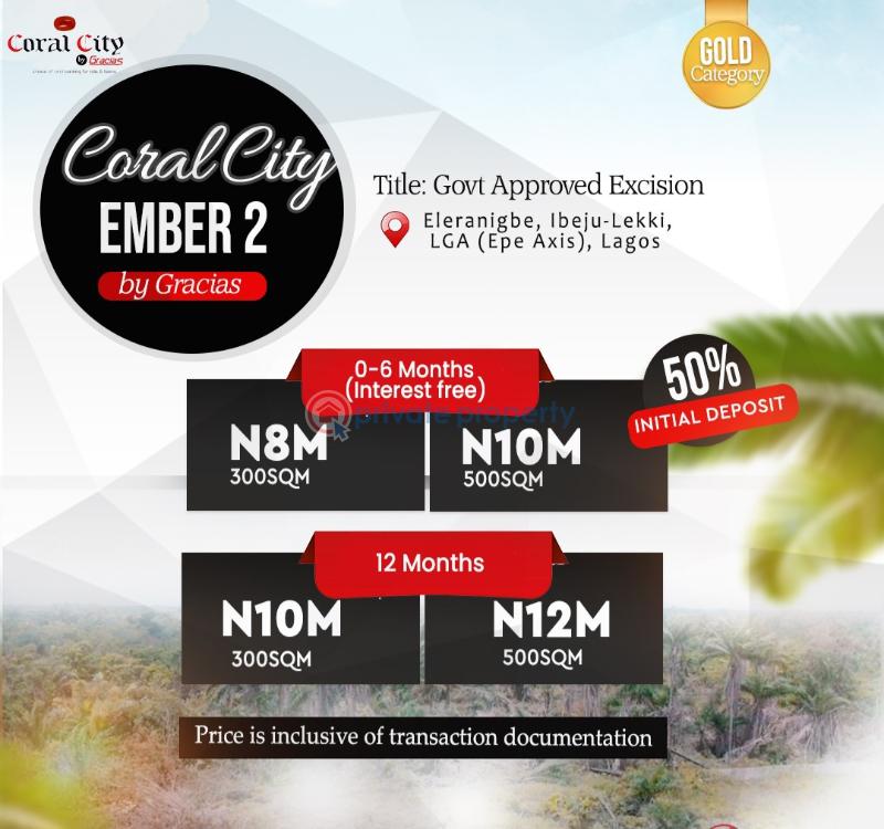 Land For Sale Coral City Ember Estate Elerangbe Ibeju Lekki Lagos Eleran Igbe Ibeju-Lekki Lagos - 1