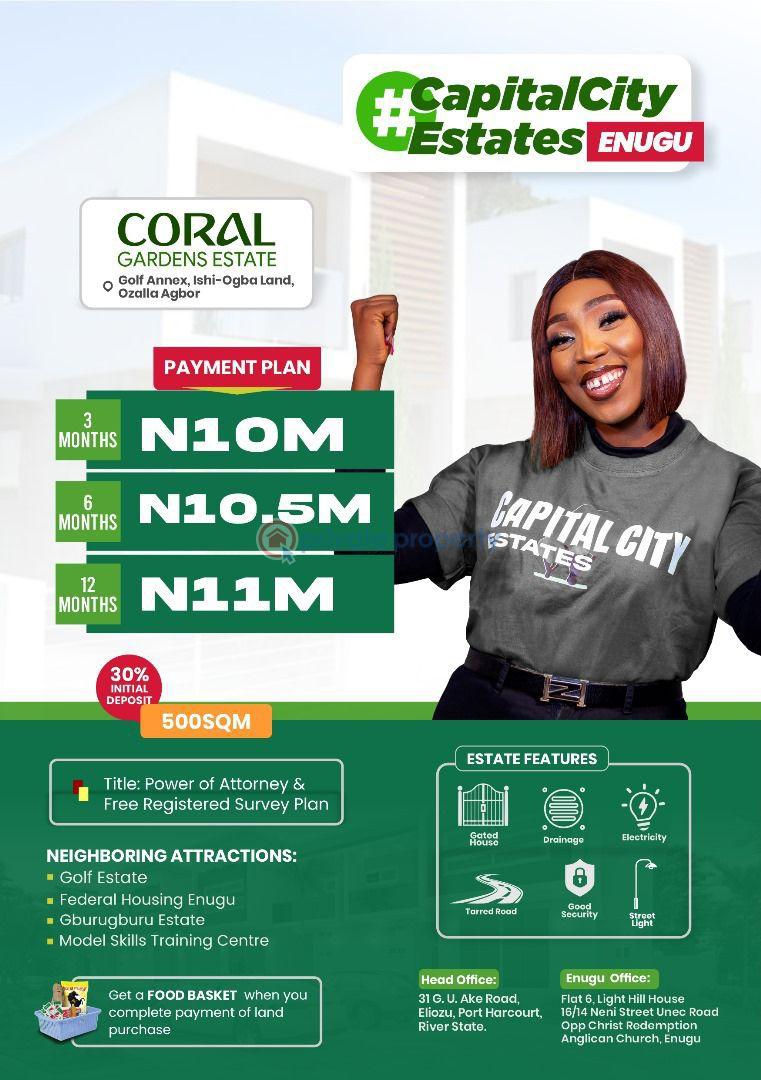 Residential Land For Sale Coral Garden Estate Enugu Area 