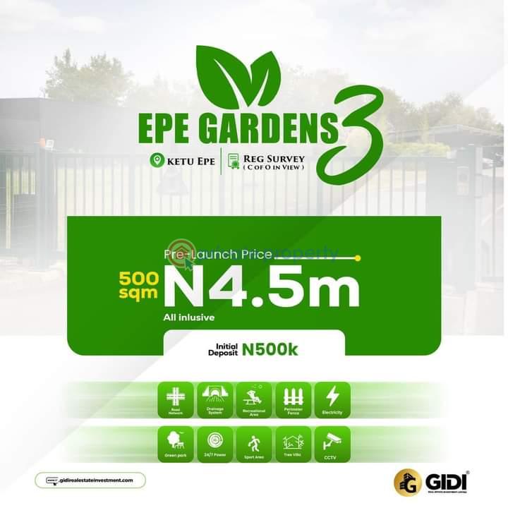 Land For Sale Epe Garden 3 Ketu Epe Along Epe Ikorodu Expressway Epe Lagos Epe Lagos - 0