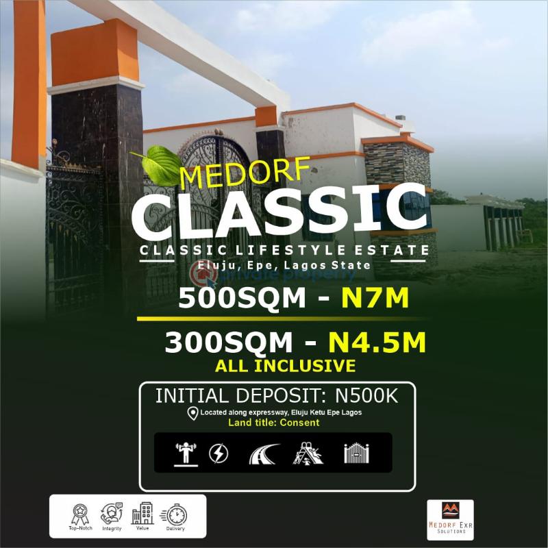 Residential Land For Sale Medorf Classic Estate Itokin Epe Expressway Eluju Epe Lagos - 1