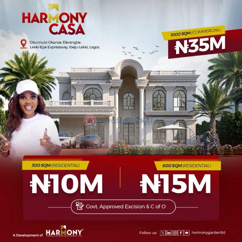 Residential Land For Sale Harmony Casa Estate Eleranigbe Ibeju Lekki Eleran Igbe Ibeju-Lekki Lagos