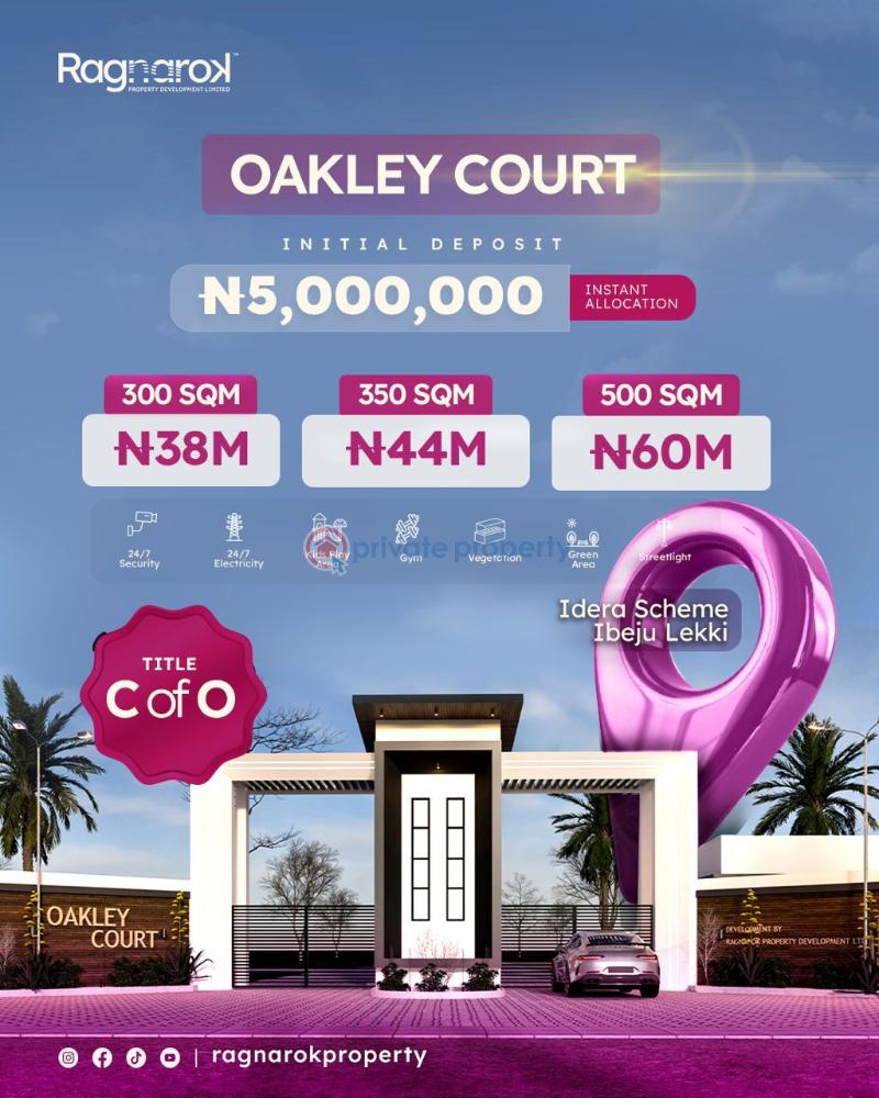 Land for sale in ibeju lekki oakley court estate eleko ibeju lekki - 3 Residential Land For Sale Oak Eleko Ibeju-Lekki Lagos - 3