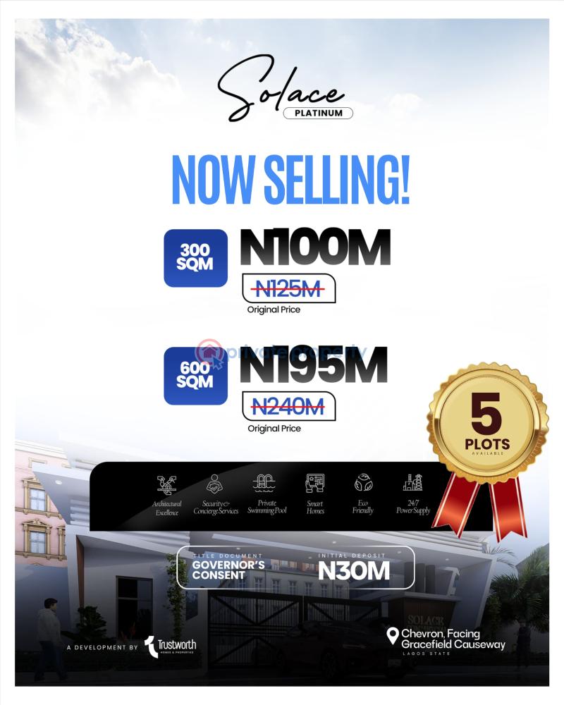 Residential Land For Sale Solace Platinum Chevron Lekki Chevron Drive Lekki Lagos